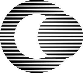 Lines in Circle Form . Spiral Vector Illustration .Technology round Logo . Design element . Abstract Geometric shape .