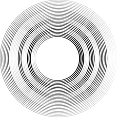 Lines in Circle Form . Spiral Vector Illustration .Technology round Logo . Design element . Abstract Geometric shape .
