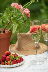 cottage core concept, summer garden