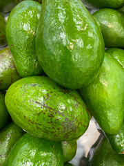 green avocado on the table