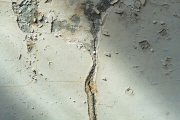 Old white paint crack in the wall texture. Suitable for web design and wallpaper.