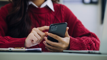 Business team present. professional investor working new start up project. Finance managers meeting.Digital tablet docking screen computer design smart phone using, in morning light