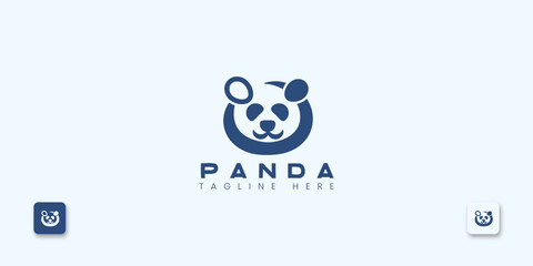 Panda logo design vector.animal theme