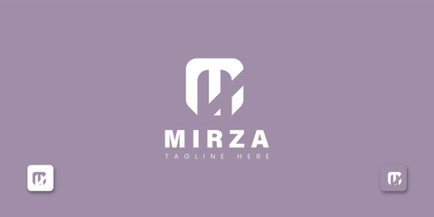 Mirza logo design vector