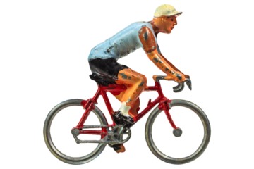 Vintage miniature sport cyclist