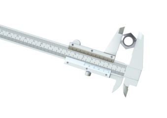 vernier caliper caliper measuring a nut