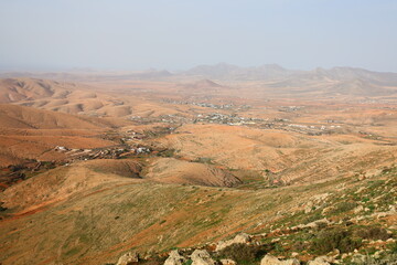 Fototapeta na wymiar View on mountain in Natural Park of Jandía to FuerteventuraNatural Park of Jandía