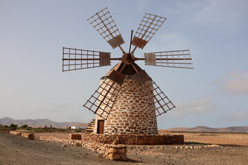 view on a mill in Fuerteventura