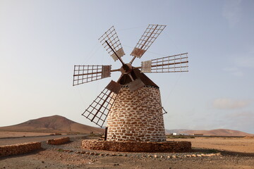 view on a mill in Fuerteventura