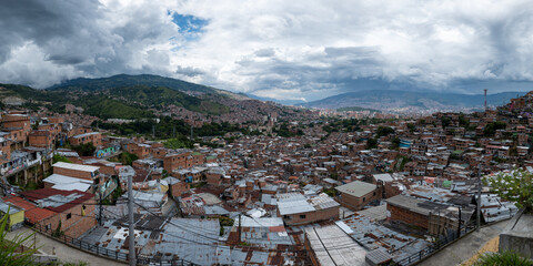 View of the Northern Part of the City from Comuna 13 Touristic Cultural Neighborhood with Tons of...