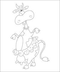 funny Christmas coloring page for kids. Christmas coloring book page for kids