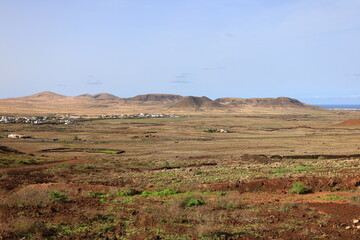 Fototapeta na wymiar Viewpoint from the volcano Calderón Hondo in Fuerteventura 