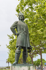 Statue of Joao Afonso de Aveiro. Joao Afonso de Aveiro is 15th-century seafarer and explorer of the West Africa’s coast. AVEIRO, PORTUGAL. 