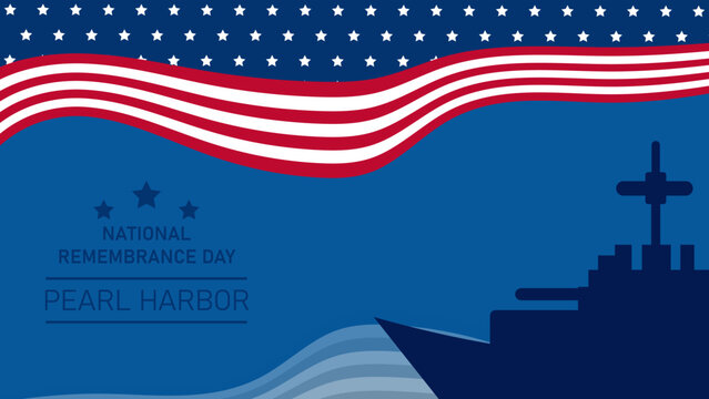 Header or banner of Pearl harbor remembrance day background