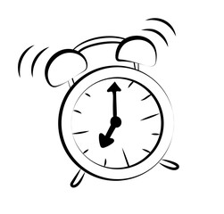Budzik ilustracja alarm clock illustration - obrazy, fototapety, plakaty