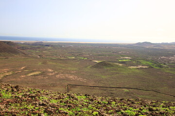 View from the volcano Calderón Hondo to Fuerteventura
