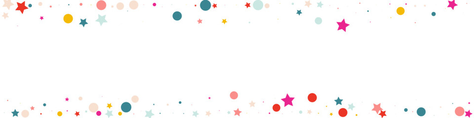 Color Starfall Festive Vector White Panoramic