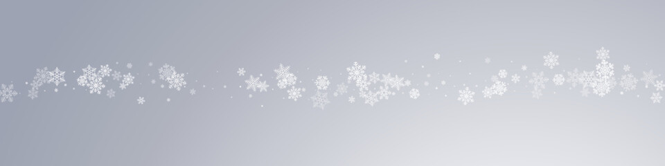 White Snow Vector Transparent Panoramic
