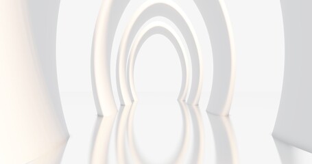 Fototapeta premium Abstract architecture background arched interior 3d render