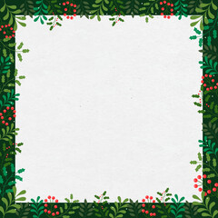 Christmas and Happy new year greetings floral card and party invitation templates