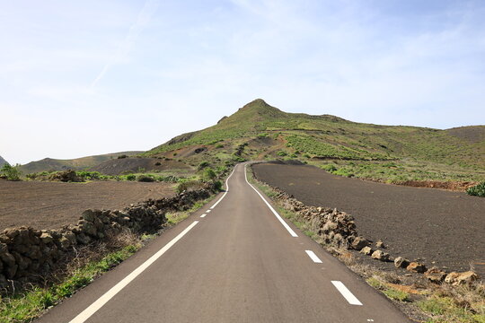 View On A Road In The Chinijo Archipelago Natural Park To Lanzarote
