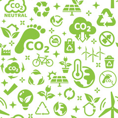 Environment and ecology seamless pattern. Sustainable, renewable energy vector background print.