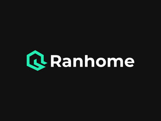 Fototapeta na wymiar Home logo Real Estate Company, R home