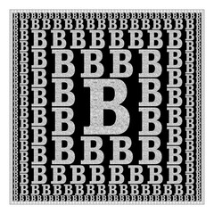 Emblem in black and white with capital letter B design conception called Pyramid