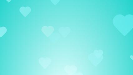 Medical health green blue hearts pattern background. Abstract healthcare technology and science concept.