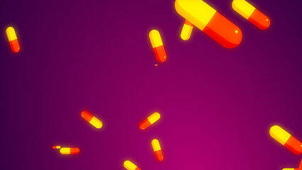 Drug prescription for pills medicine capsule pattern background. Abstract healthcare technology and science medical concept.