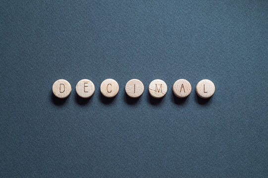 Decimal - Word Concept On Cubes