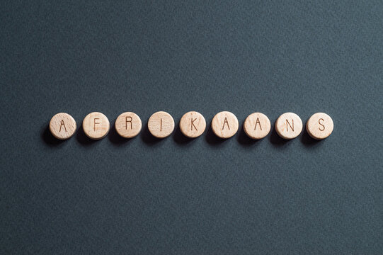 Afrikaans - word concept on cubes