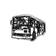 black and white bus drawing sketches for learning coloring and pamphlets