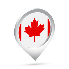 Canada flag 3d pin icon