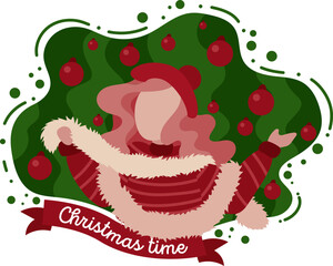 christmas flat sale illustration celebration  sale promotion traditional  culture