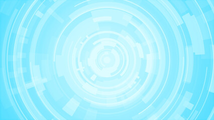 Abstract circle white blue future technology background.