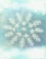 Snowflake background beautiful art watercolor block print design for poster, invitations, papers, wallpaper in winter colors and soft pastels. - 548020759