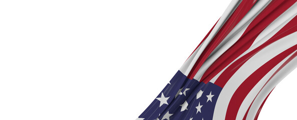 Fototapeta premium USA or america flag background with copy space png