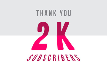 2 K subscribers celebration greeting banner with Tiled Design