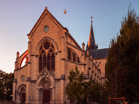 &Eacute;glise Notre Dame des Victoires &agrave; Roanne, France.