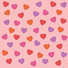 Valentine day pink vector background wallpaper vector joyful love group of heart for shopping online banner decoration for love concept , valentine day couple in love illustration pink heart.
