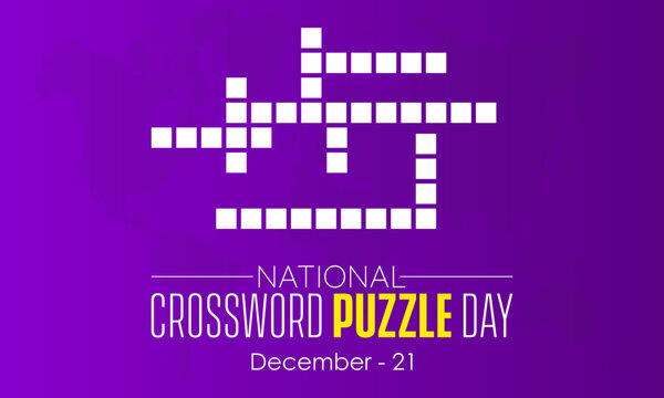 Vector illustration design concept of National Crossword Puzzle Day observed on December 21