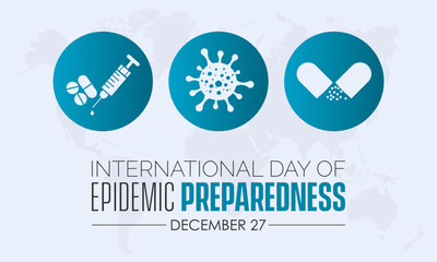 Vector illustration design concept of International Day of Epidemic Preparedness observed on December 27