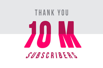 10 Million subscribers celebration greeting banner with Tiled Design