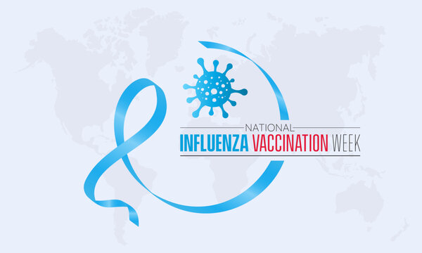 Vector illustration design concept of National Influenza Vaccination Week observed on December