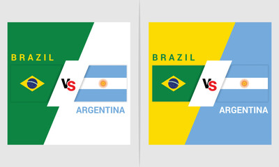 Football World Cup 2022 Brazil Vs Argentina Flag Social Media Poster Banner