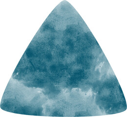 Grey blue watercolor rounded triangle