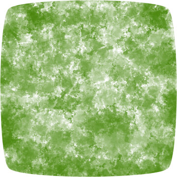 Green watercolor rounded square 