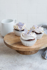 Cupcakes with butterfly decorations