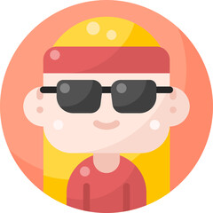 Female avatar profile flat icon